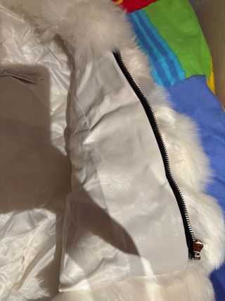 Chaqueta bomber pelo blanco talla S