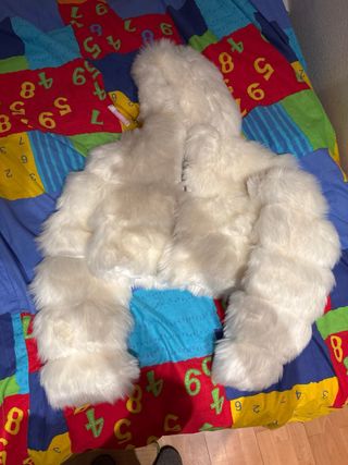 Chaqueta bomber pelo blanco talla S