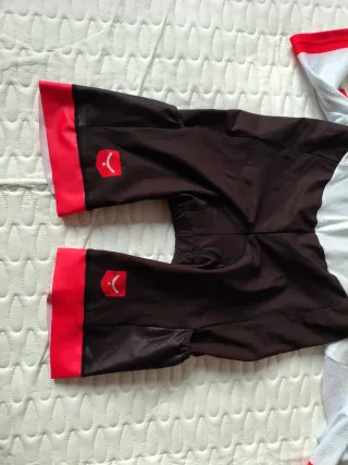 Traje Triatlón Taymory Blanco, negro, rojo