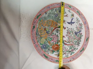 Plato decorativo Macau rosa.