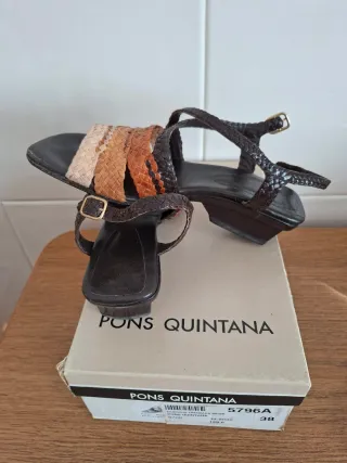 Sandalias Pons Quintana Piel Trenzada Mujer