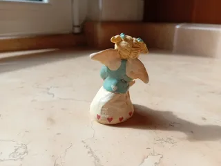 Statuina angelo con bambina Annekabouke h 5,5cm