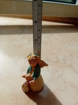 Statuina angelo con bambina Annekabouke h 5,5cm