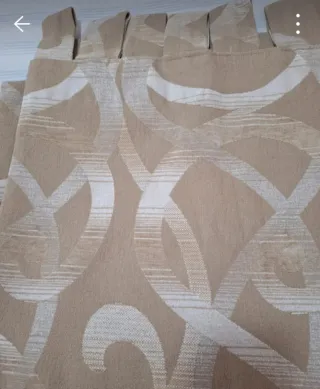 2 patas de Cortinas beige/blancas 2 unidades 250-2