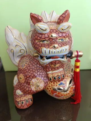 Pareja de leones guardianes chinos