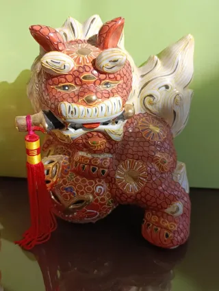 Pareja de leones guardianes chinos