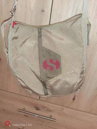 Borsetta Superga Beige con Dettagli rossi