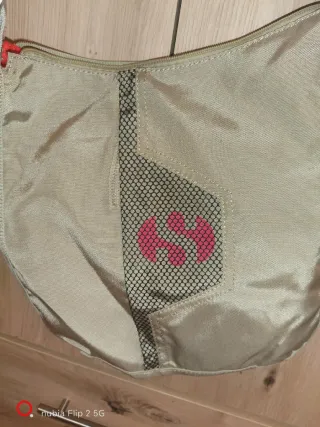 Borsetta Superga Beige con Dettagli rossi