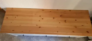 Mueble TV Ikea Hemnes Madera y Blanco