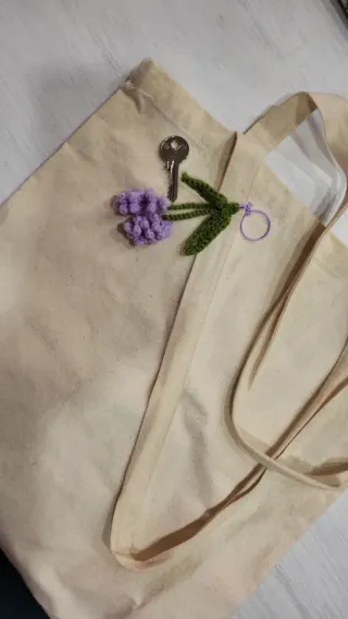 Portachiavi a forma di lavanda per borsa