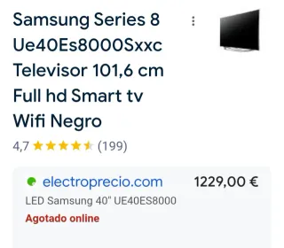 Samsung LED TV 40 UE40ES8000