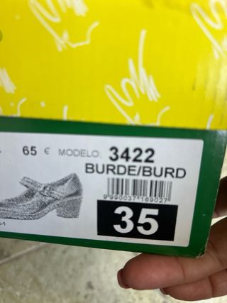 Zapatos Pitillos granates con tira