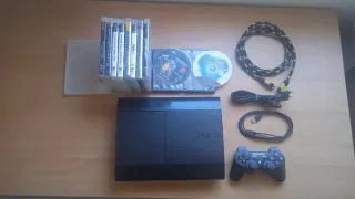 PS3 SUPER SLIM + 10 JUEGOS