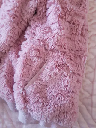 Chaqueta niña rosa peluche