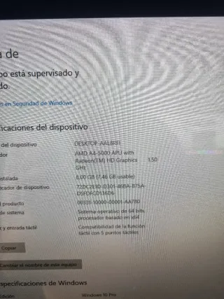 Ordenador HP Todo en Uno Negro