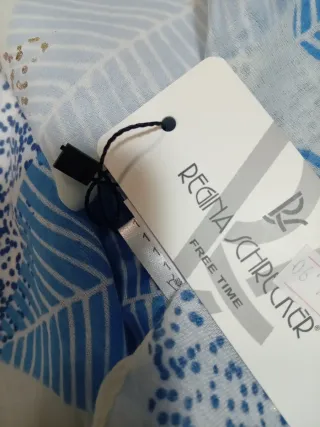 Foulard fantasia blu e oro