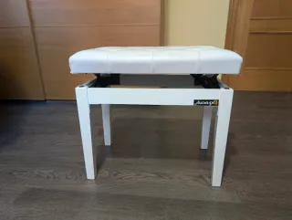 Banqueta de piano AUDIBAX blanca