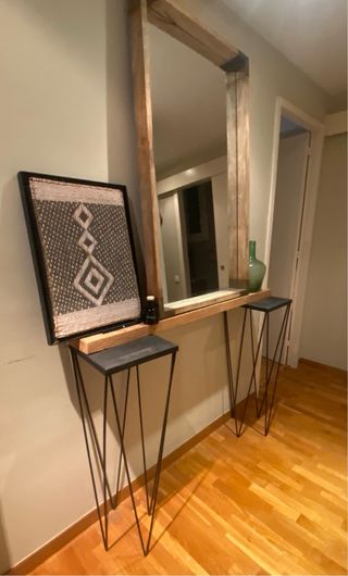 Specchio da terra in legno massello