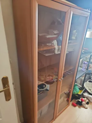 Vitrina expositora madera y cristal