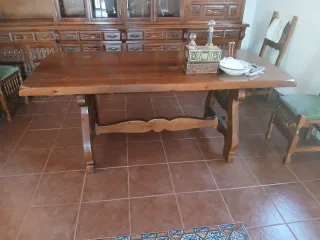 Comedor madera vintage años 80