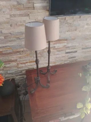 Lámparas de Hierro Forjado Beige