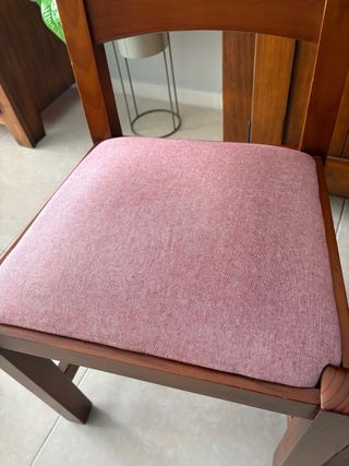 Conjunto Mesa comedor extensible madera y 6 sillas