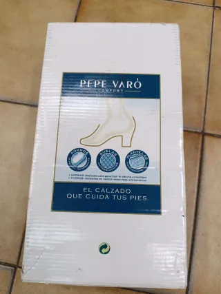 Zapatos Pepe Varo tacón piel negros talla 38