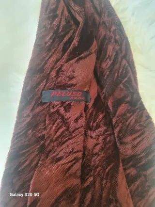 Cravatta Peluso Velluto Marrone