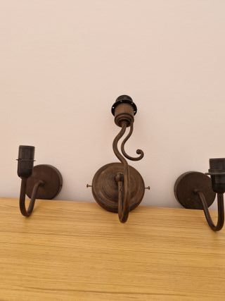 Applique da parete in metallo marroni
