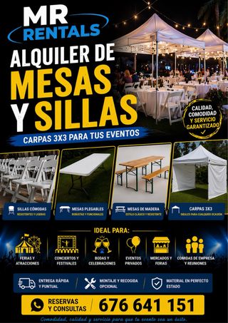 ALQUILER DE MATERIAL PARA EVENTOS – MR RENTALS