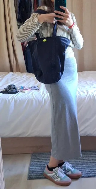 Bolso Lacoste Azul Marino con Logo Verde