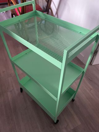 Carrito Auxiliar Ikea Verde 3 Estantes