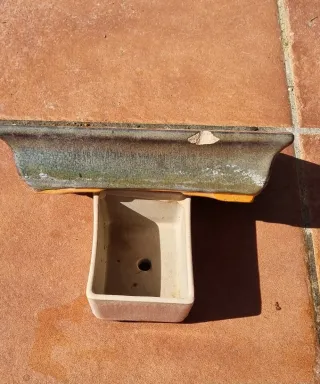 3 tiestos bonsai cerámica