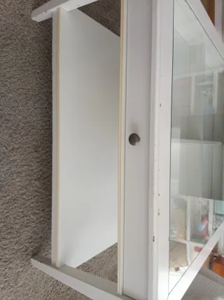 Mesa centro Ikea Liatorp blanca cristal.