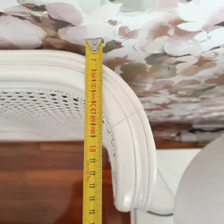Cabecero Ratán Rejilla Blanco para cama de 1.35m