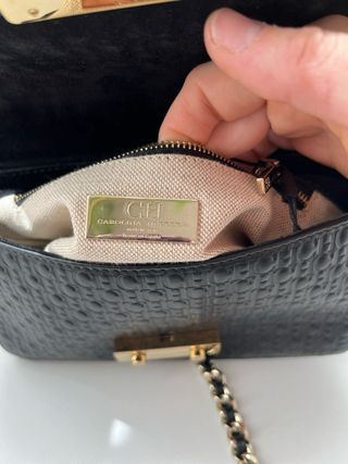 Bolso Carolina Herrera Original Negro Dorado