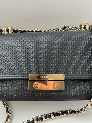 Bolso Carolina Herrera Original Negro Dorado