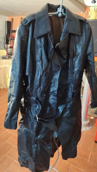 Chaqueta de cuero negra