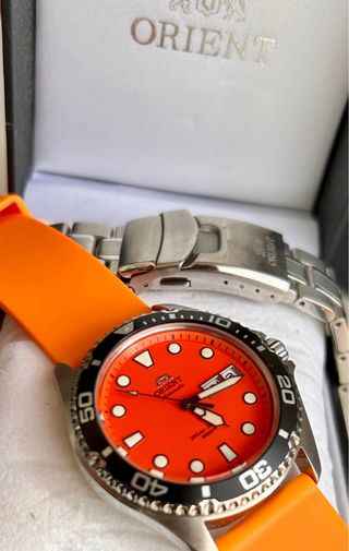 Reloj Orient Automático Naranja