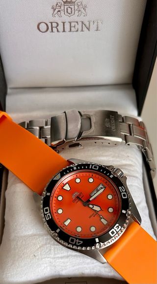 Reloj Orient Automático Naranja