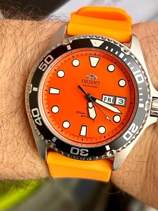 Reloj Orient Automático Naranja
