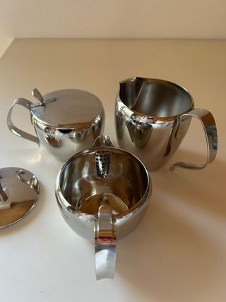 Juego de café/té acero inoxidable BRA con bandeja