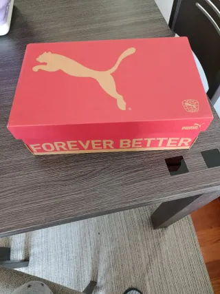 Botas Puma gama alta azul y rosa