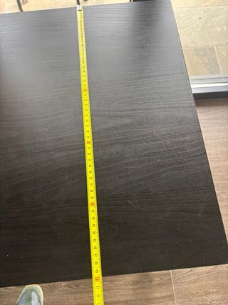 Escritorio negro madera y metal