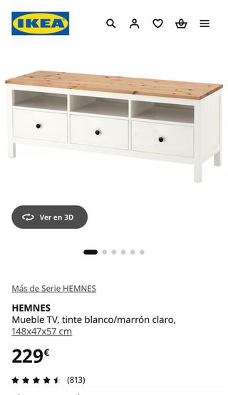 Mueble TV Blanco y Madera