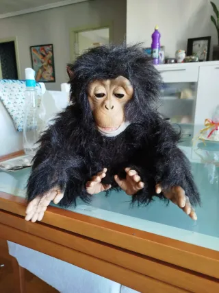 Orsacchiotto con biberon in peluche, altezza 30 cm