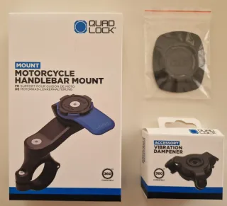 Quad Lock Suporte Guidão Moto + Amortecedor