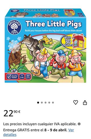 Juego Tres Cerditos Orchard Toys