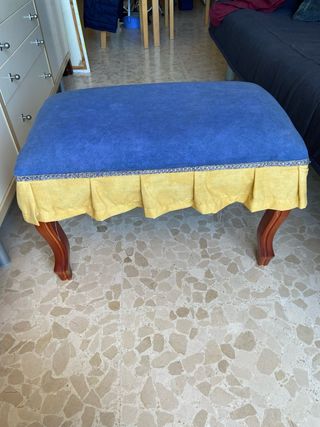 Descalzadora azul y amarilla