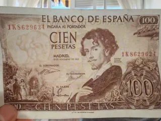 Billete 100 Pesetas España 1965